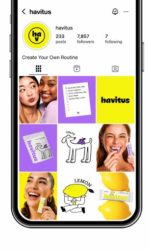 Havitus Instagram profile showing the user-generated content grid